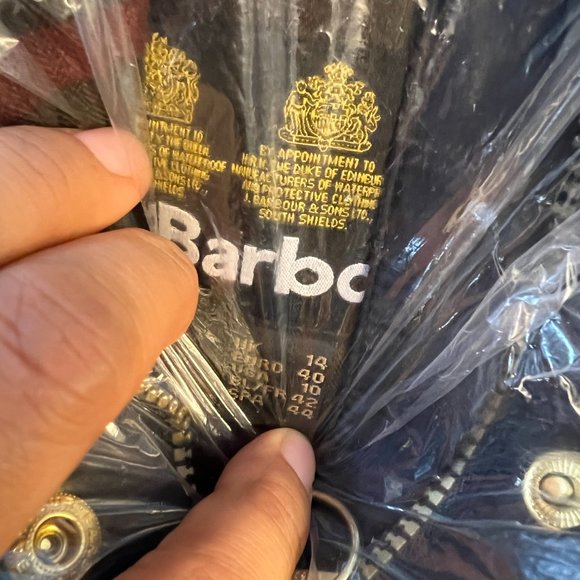 NEW Barbour Millfire Hooded Quilted Jacket navy blue US 10 12 hood tartan plaid - Picture 8 of 15